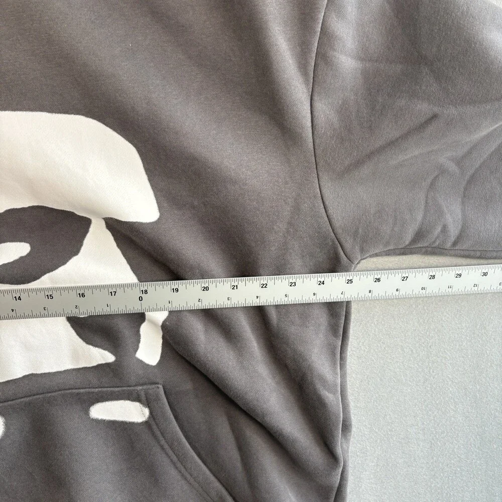 Clashtown Gray Graphic Print Pullover Hoodie 2XL Cotton Long Sleeve Pockets